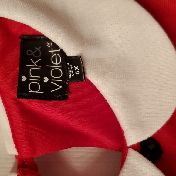 Pink & Violet SANTA DRESS  (size 6x - Runs a size small!) - Picture 4 of 6